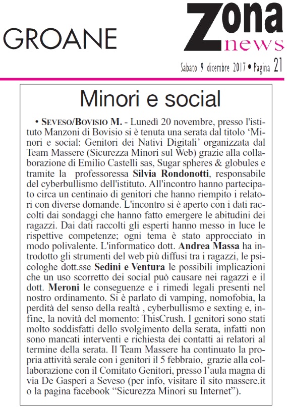 Progetto MASSERE - Sicurezza dei Minori sul Web (Andrea Massa)
