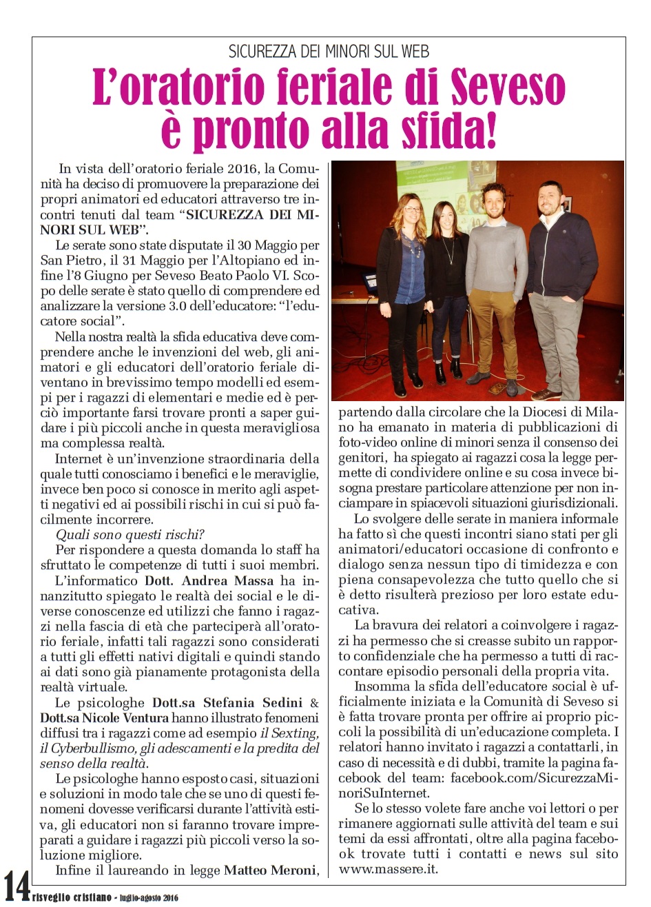 Progetto Animatori/Educatori - Seveso