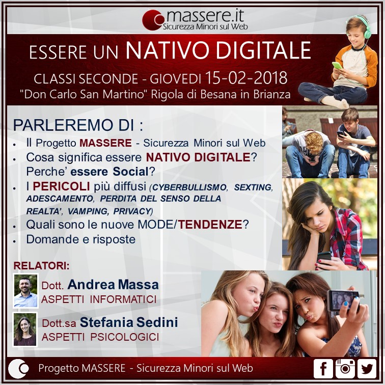 Progetto MASSERE - Incontro di Formazione ad Alunni a cura di Andrea Massa